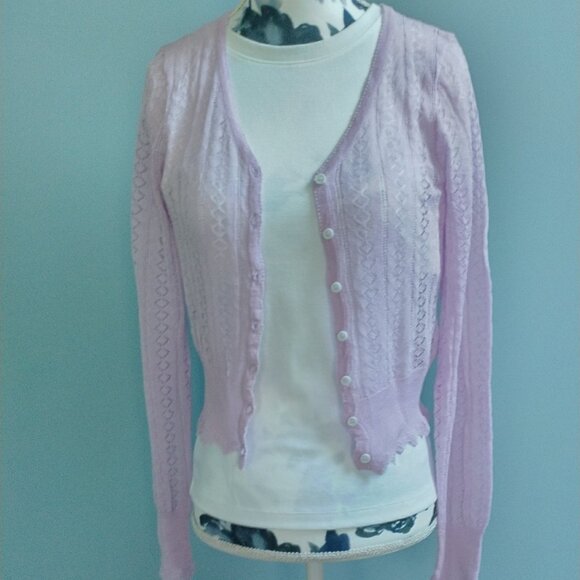 Polo Ralph Lauren Lacey Knit Cardigan, Wool  NEW - Picture 4 of 15